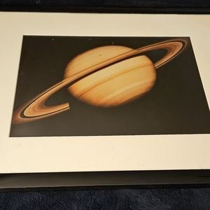 NASA Framed Photo of Saturn from Aug. 8, 1981